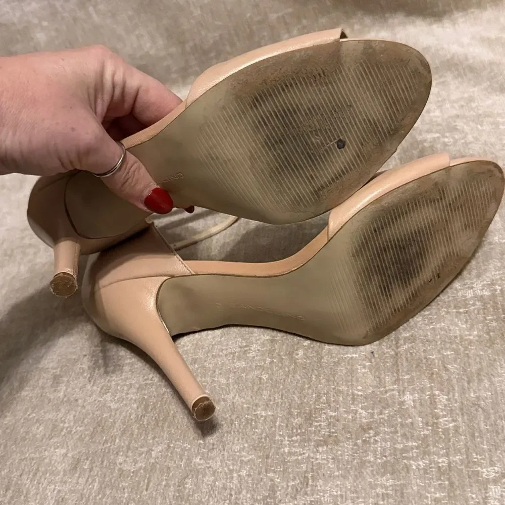 Bandolino Nude Ankle Strap Heels